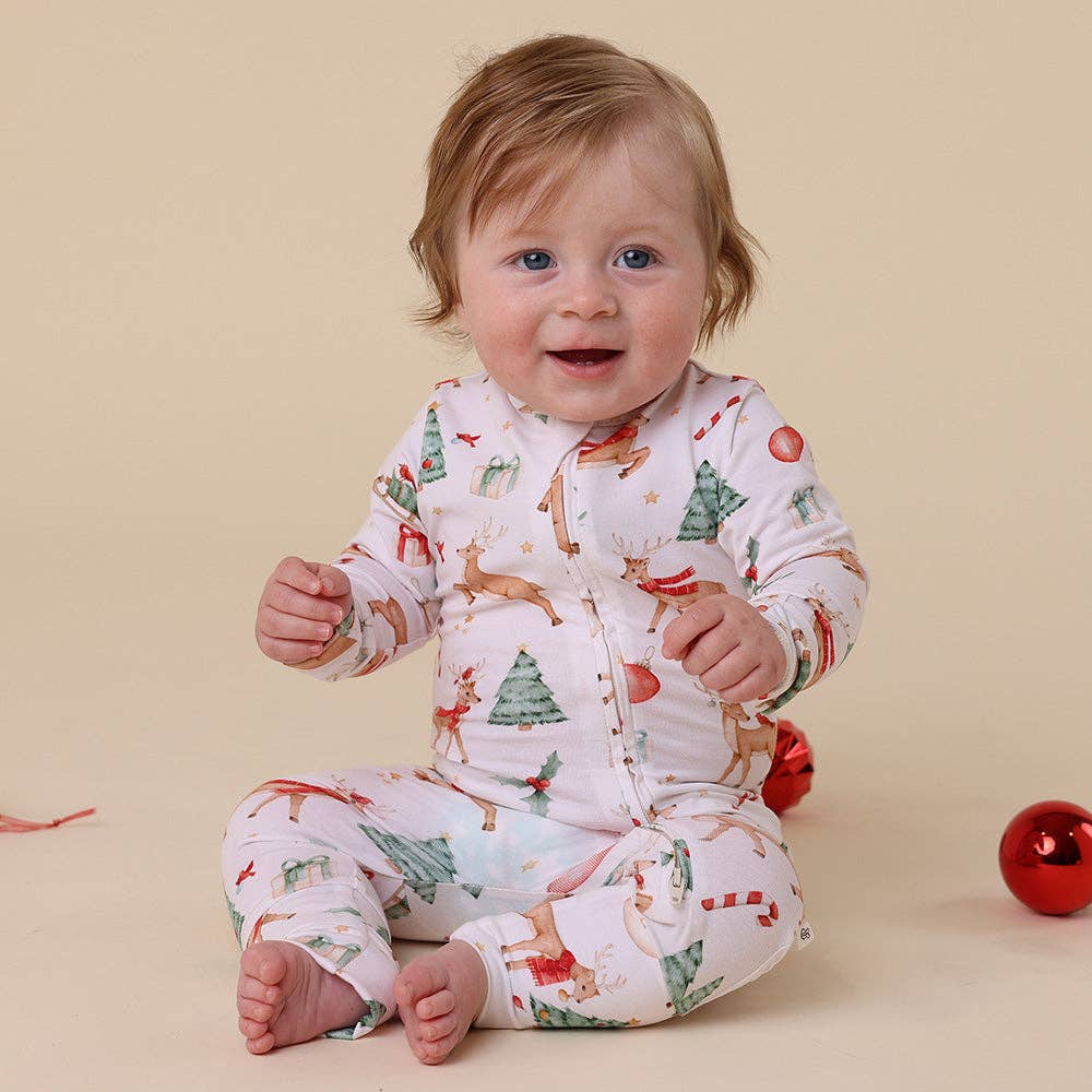 Snuggle Hunny - Wholesale Jumpsuit – Baby - Prancer & Friends Organic Snugglesuit Convertible Romper0