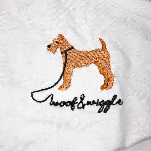 woof & wiggle – T-shirt – Unissexo por atacado – Camiseta unissex com bordado de cachorro Wish6
