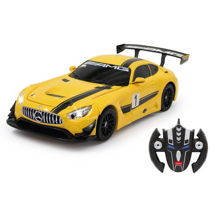 mhw24 – wholesale Toy car/truck – Child – Mercedes-AMG GT3 1:14 yellow 2.4GHz transformable2