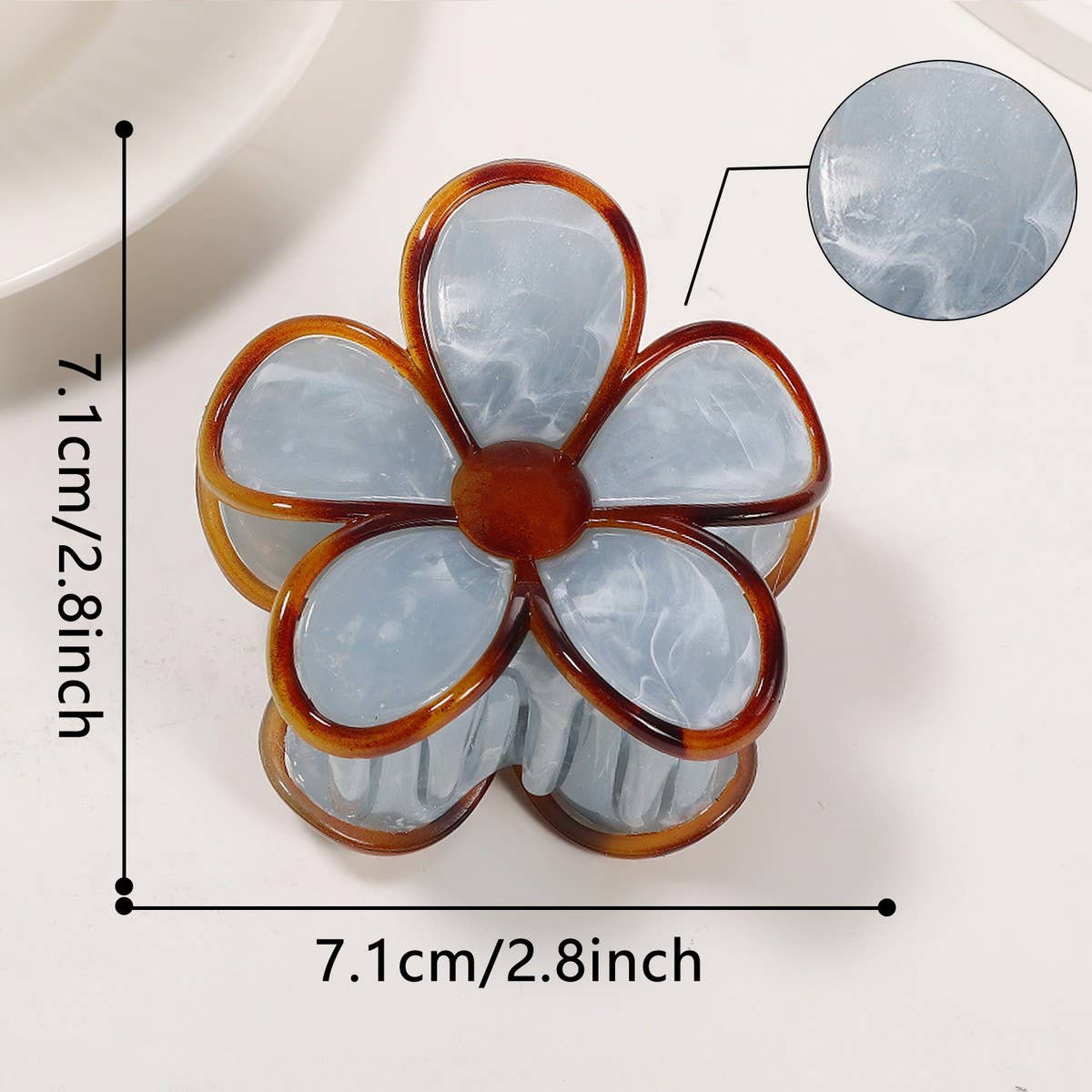 ACCITY - Wholesale Hair Clip - Women's - Vintage Floral Claw Clip for Ponytail & Half Bun_CWAHA072857