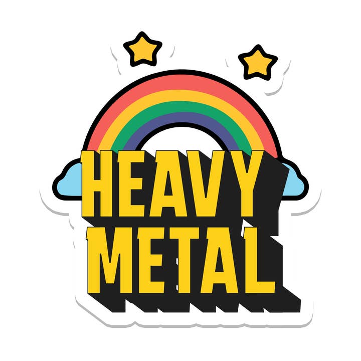 Heavy Metal Regnbåge | Söt | Vattentät Klistermärke | 2,5" för wholesale av Rebel and Siren Stickers