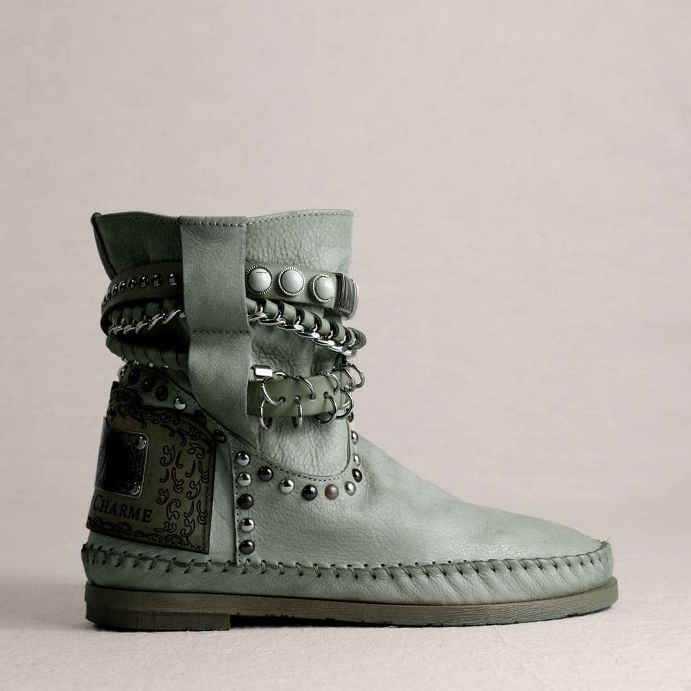 Karma of Charme - Venta al por mayor Botines - Mujer - Botines Stra2 Queen teñidos a mano con correas ajustables y piedras5