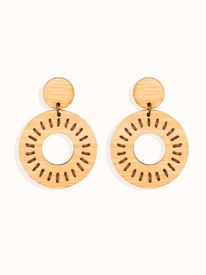 Geometric Bamboo Earrings | Kimi for wholesale by Wild Cloud