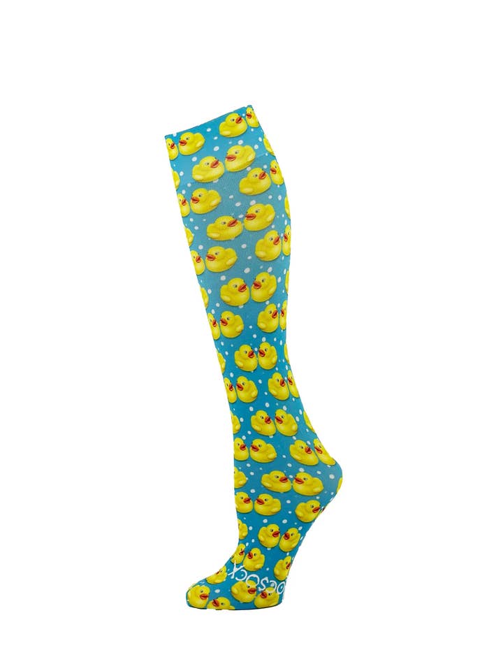 Rubber Duckies Athletic Socks for wholesale by Hocsocx, Inc.