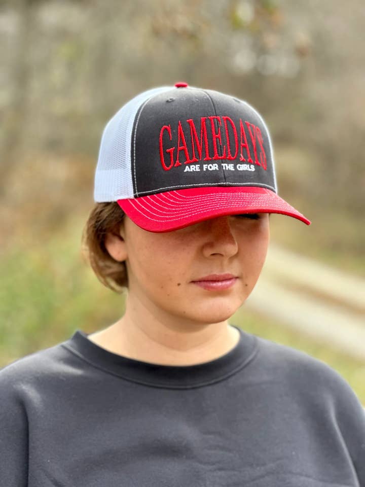 Gamedays are for the Girls Embroidered Hat for wholesale by Sunshine and Jade