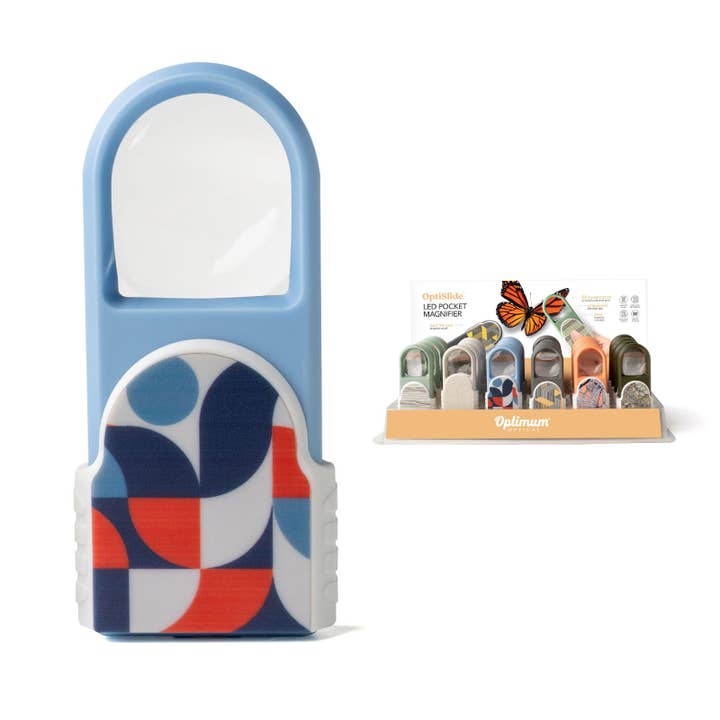 DM Merchandising - Wholesale Magnifying Glass - Optimum Optical OptiSlide LED Pocket Magnifier