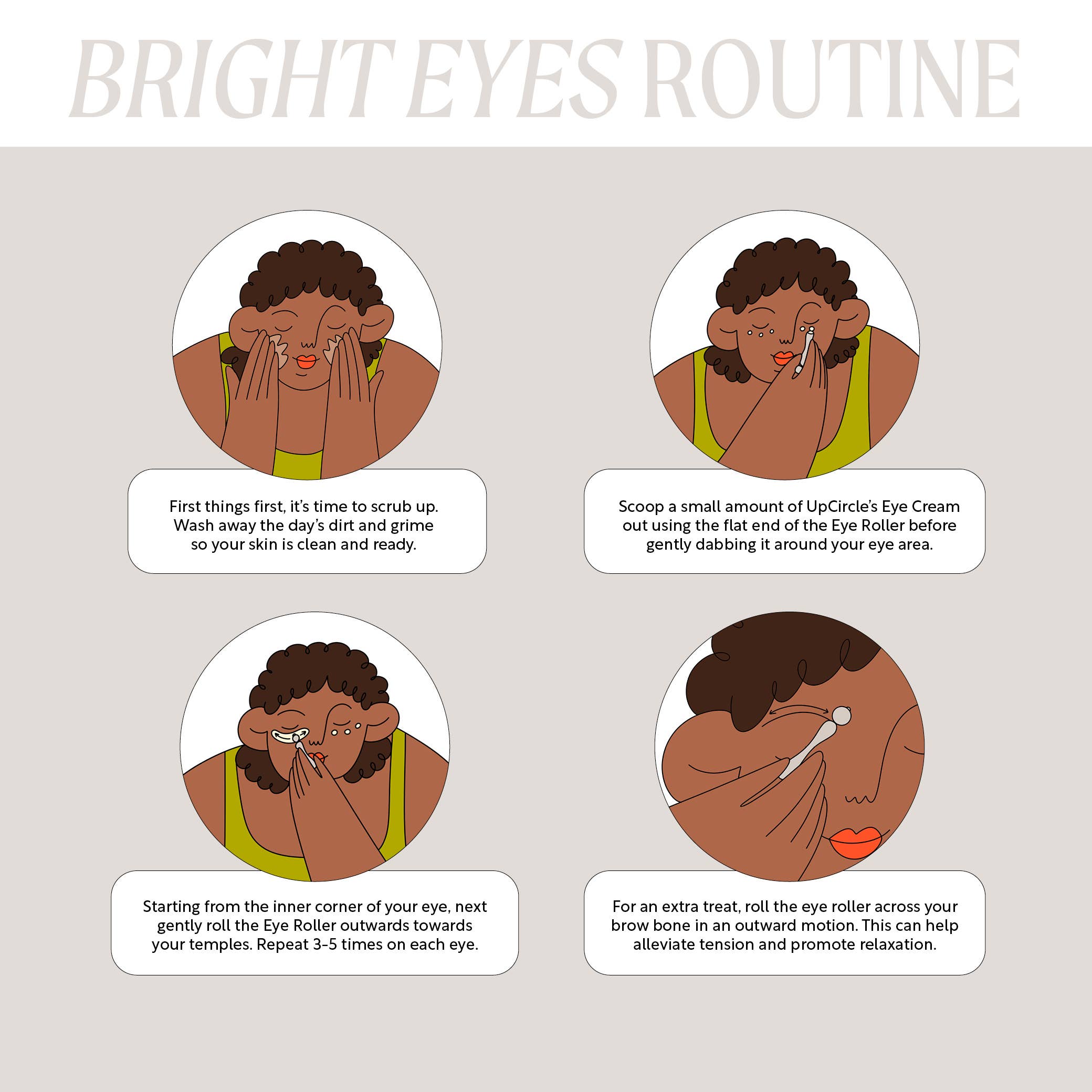 UpCircle USA - Vente Rouleau beauté/visage - Rouleau pour les yeux de massage sans plastique - cernes + yeux gonflés Accessoires de vacances Cadeaux de Noël10