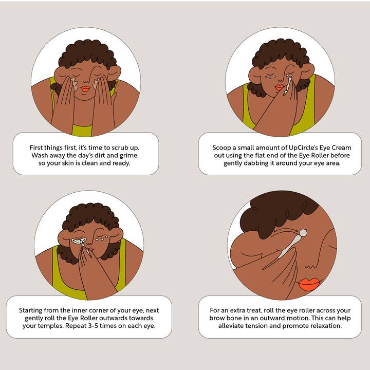 UpCircle USA - Wholesale Face/Beauty Roller - Plastic Free Spa Massage Eye Roller - dark circles + puffy eyes Holiday accessories Stocking stuffers10