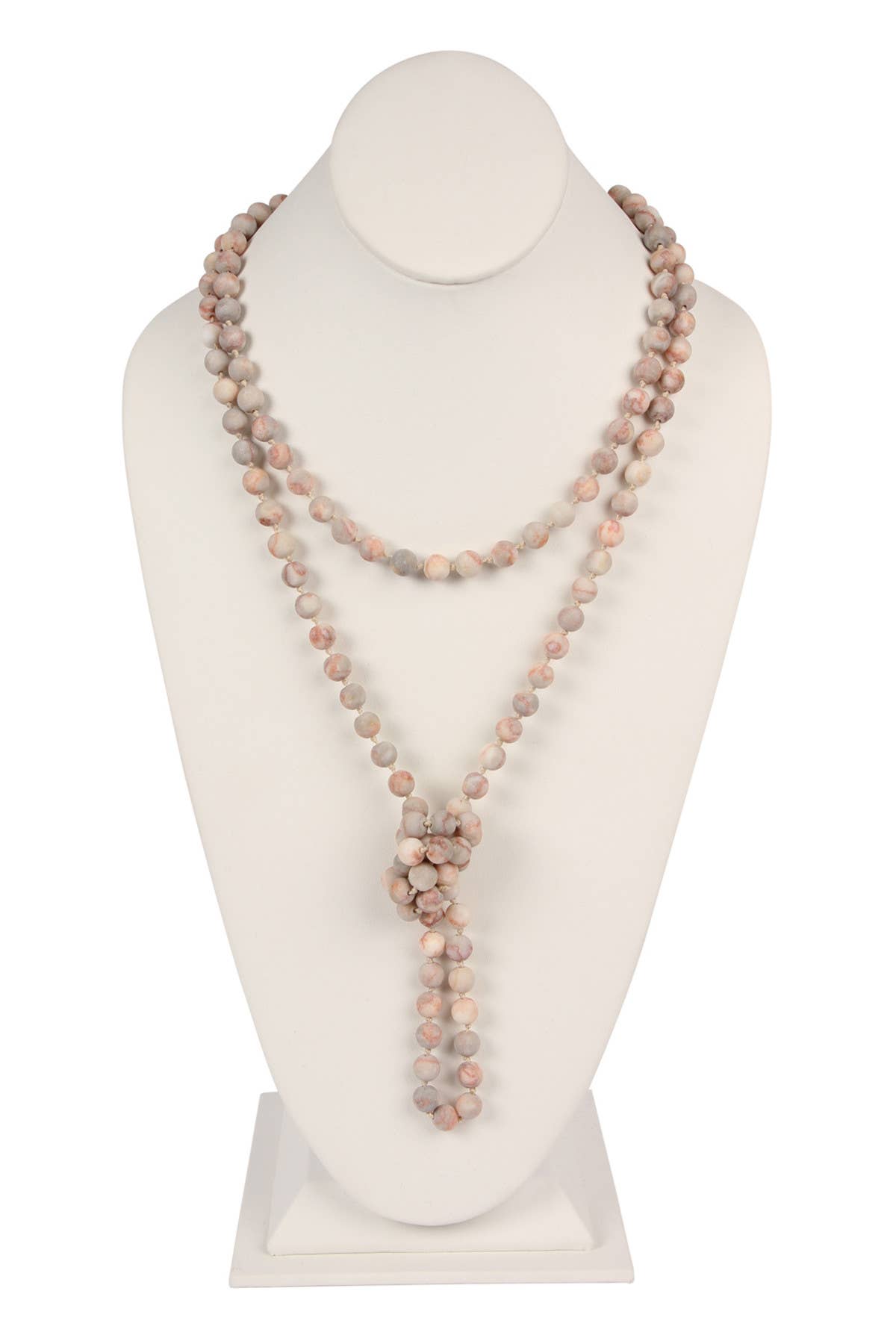 MYS Wholesale Inc - Wholesale Beaded/Pearl Necklace - Natural Stone Hand Knotted Long Necklace8