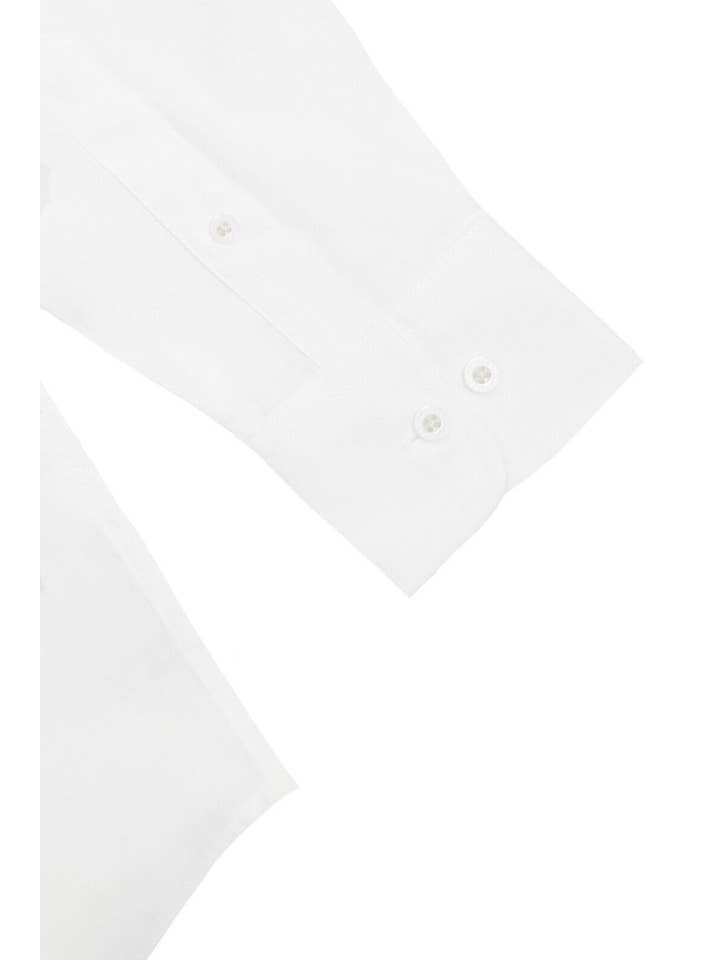 Mens Oxford Shirts Long Sleeve Regular Fit Shirt- White for wholesale on Faire