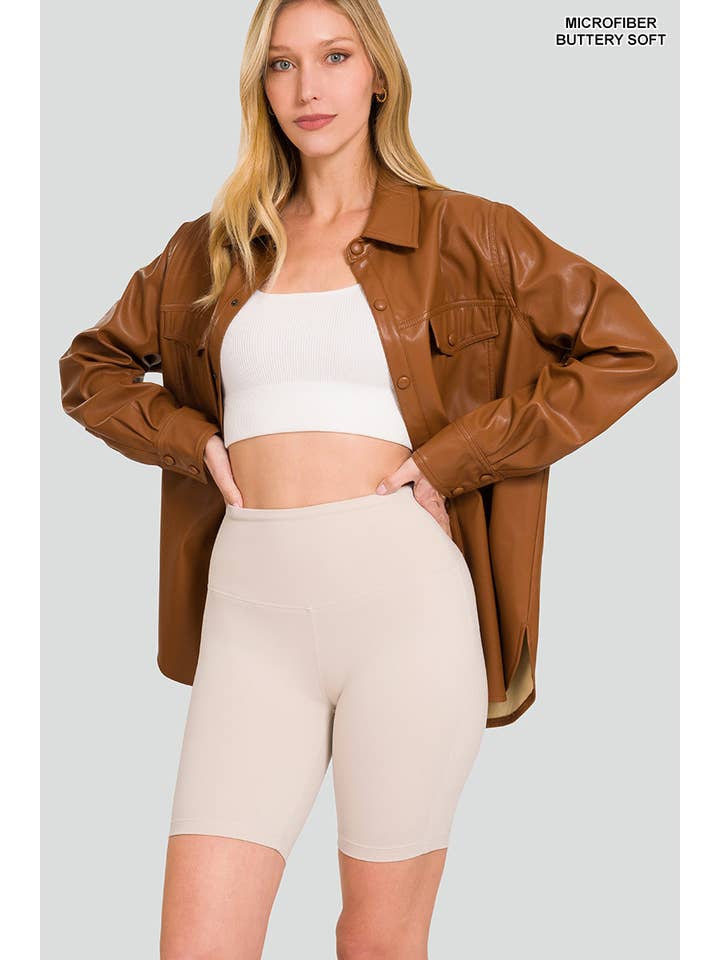 42POPS - Wholesale Athletic Shorts - Women's - ",,..._ Microfiber Wide Waistband Biker Shorts12