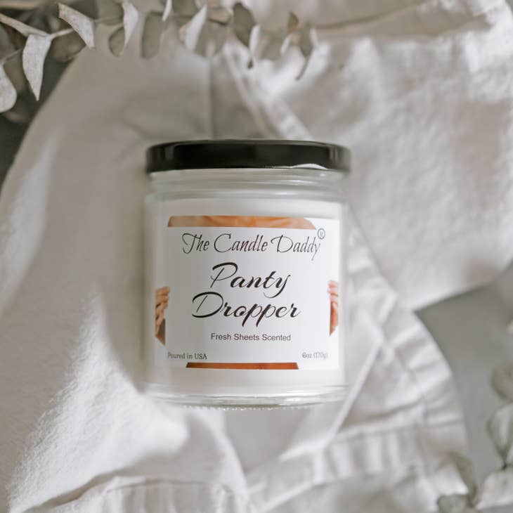 Wholesale PANTY DROPPER - FRESH SHEETS SCENTED - FUNNY 6 OZ JAR CANDLE for  your store - Faire