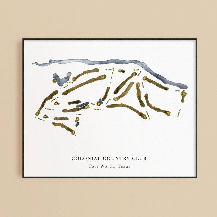 Colonial Country Club Golf Print for wholesale by ally aiken design