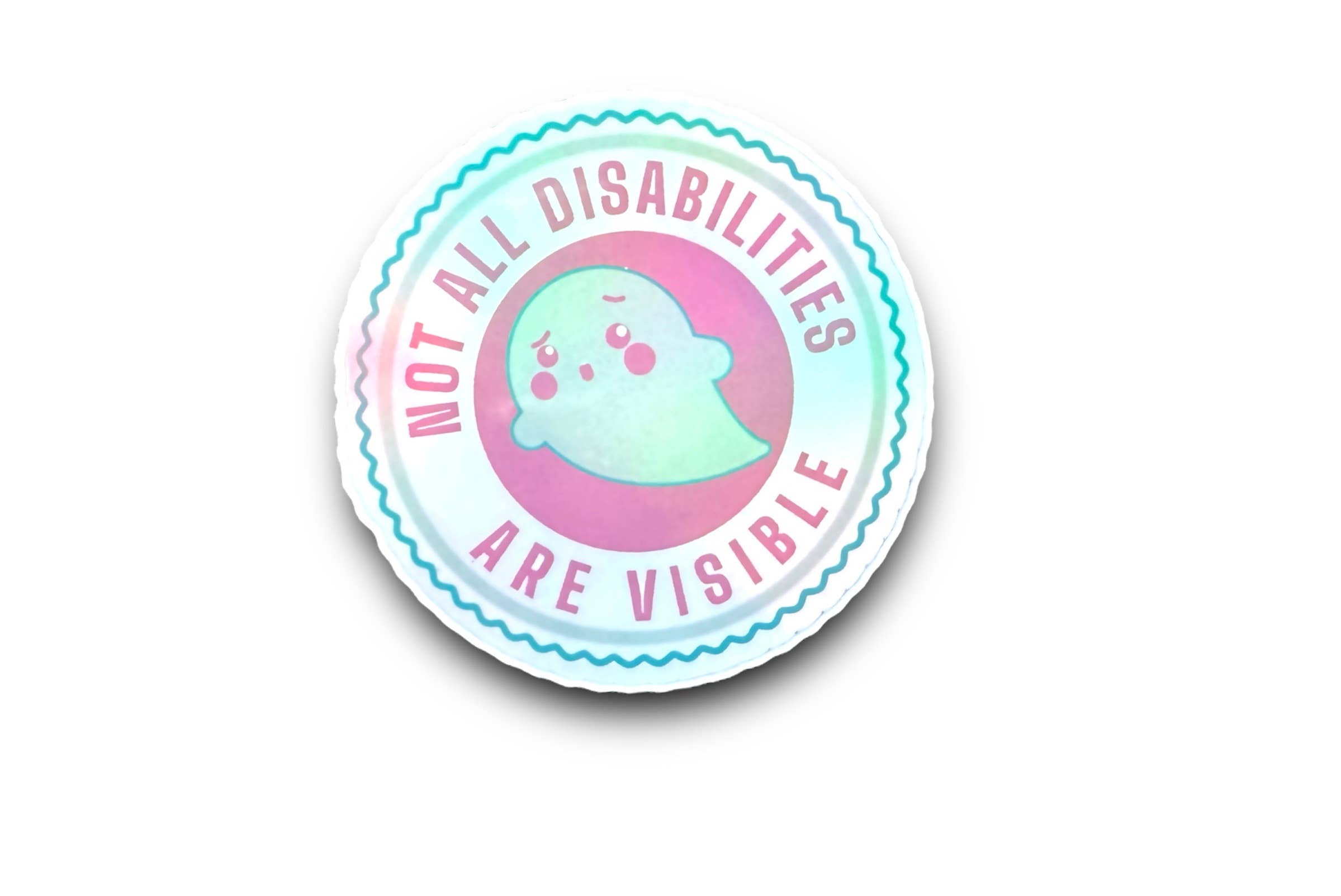 Burping Fish – Engroshandel Klistermærke – Ikke alle handicap er synlige holografisk klistermærke