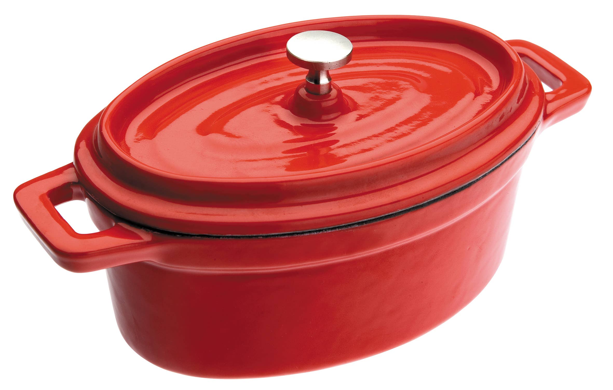 Ibili – Großhandel Kochtopf – IBILI - Rote ovale Mini-Cocotte 15X10X6 cm0
