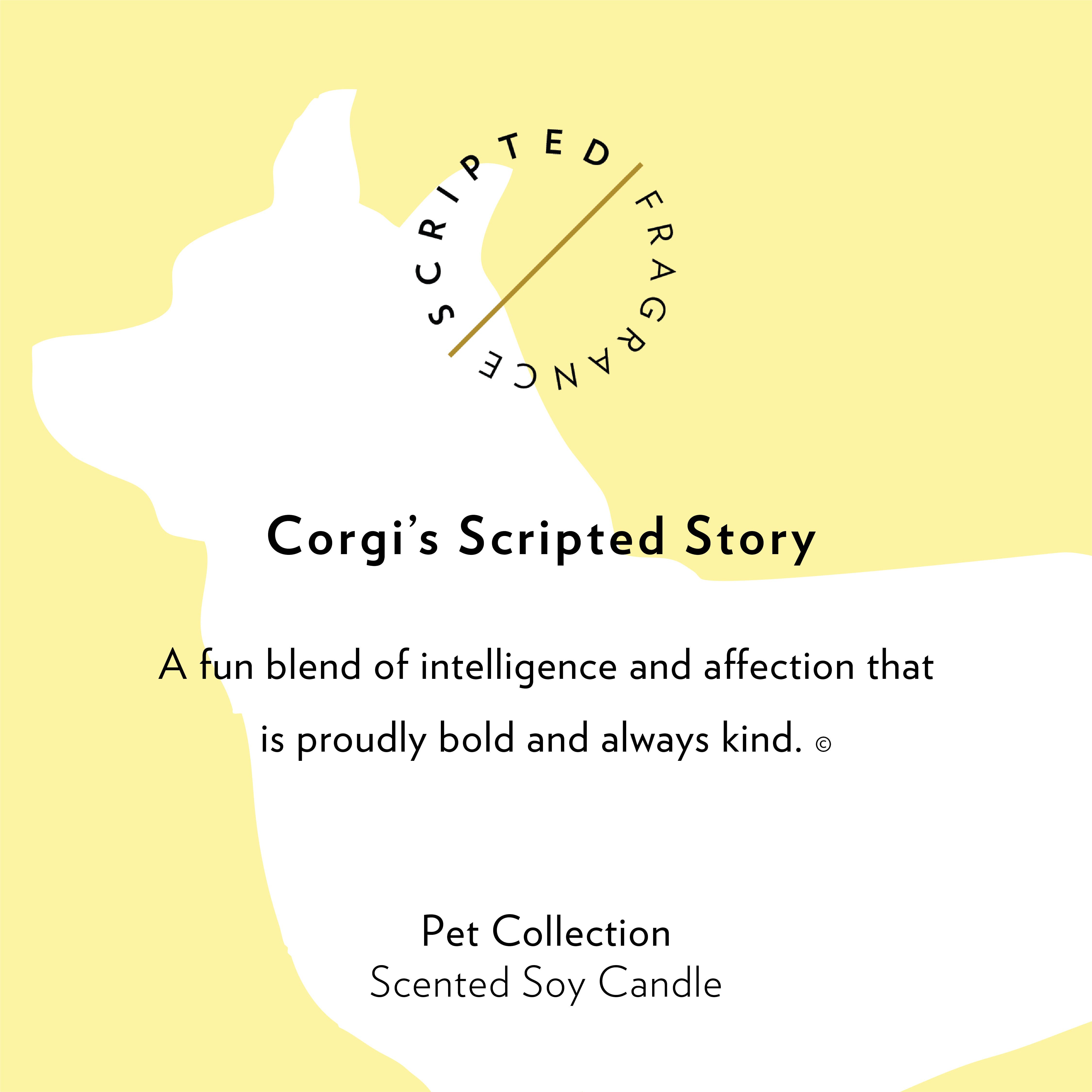 Scripted Fragrance - Wholesale Jar/Filled Candle - Corgi Dog Soy Candle in Drinking Glass Two-In-One Gift10