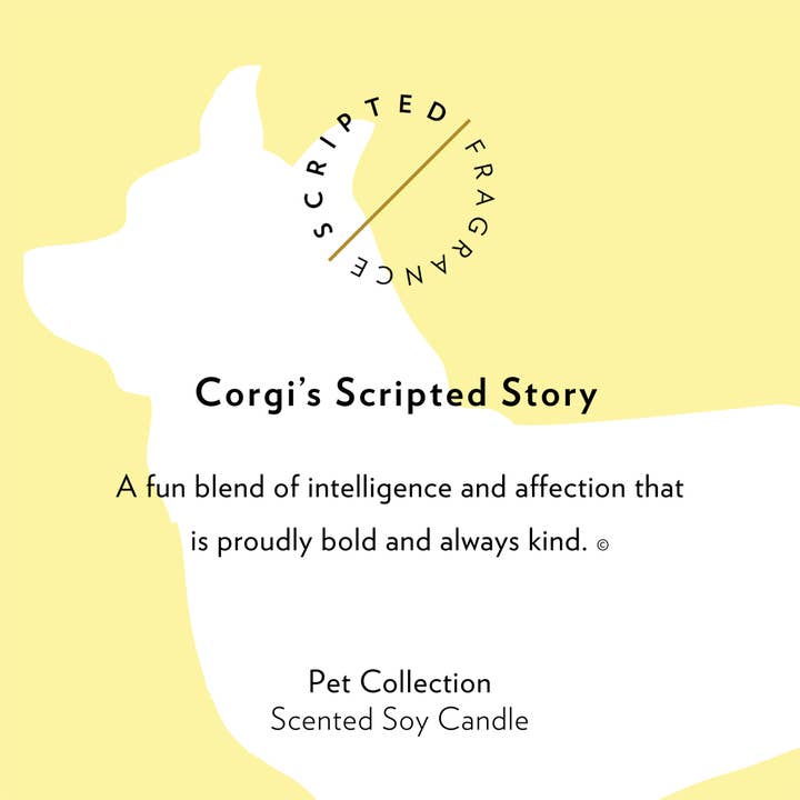 Scripted Fragrance - Wholesale Jar/Filled Candle - Corgi Dog Soy Candle in Drinking Glass Two-In-One Gift10