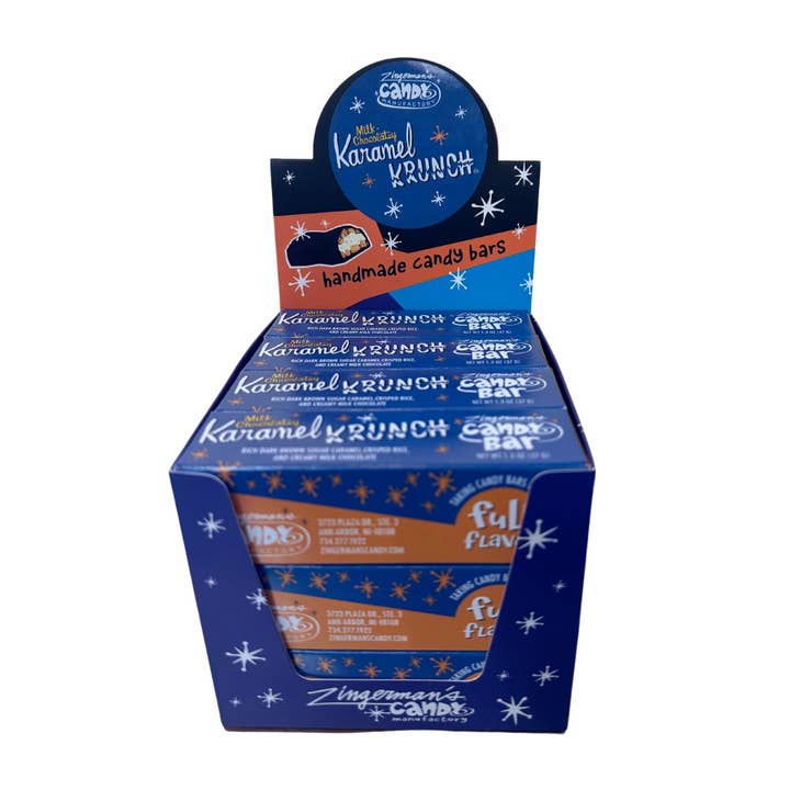 Zingerman's Candy Manufactory - Wholesale Chocolate Bar - Milk Chocolatey Karamel Krunch Candy Bar w/Display