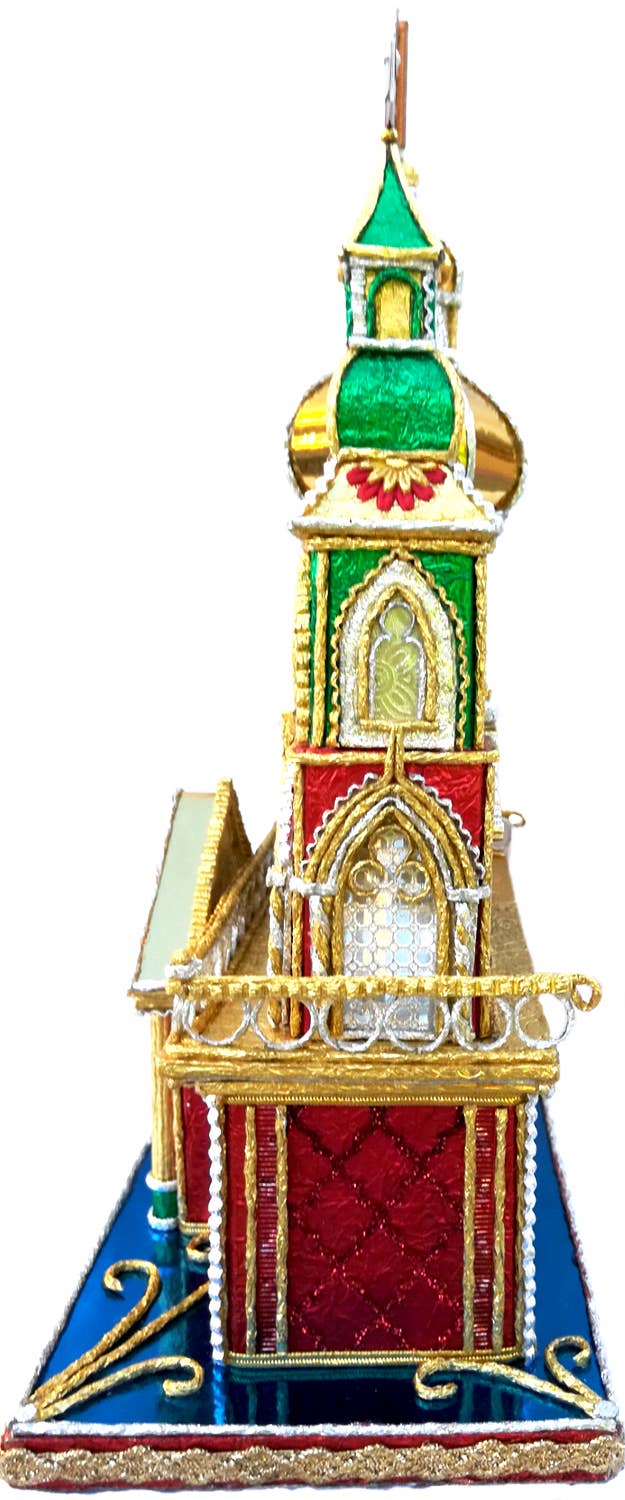 Mia's Polish Treasures – wholesale Nativity scene decor – Krakow's Nativity With Three Church Steeples3