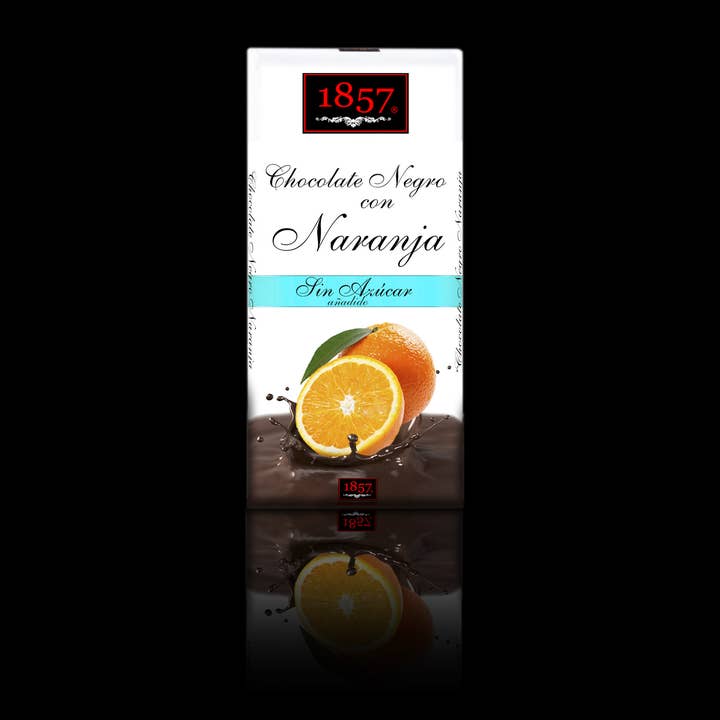 1857 - Wholesale Chocolate Bar - Orange Sugar-Free Chocolate 125 G