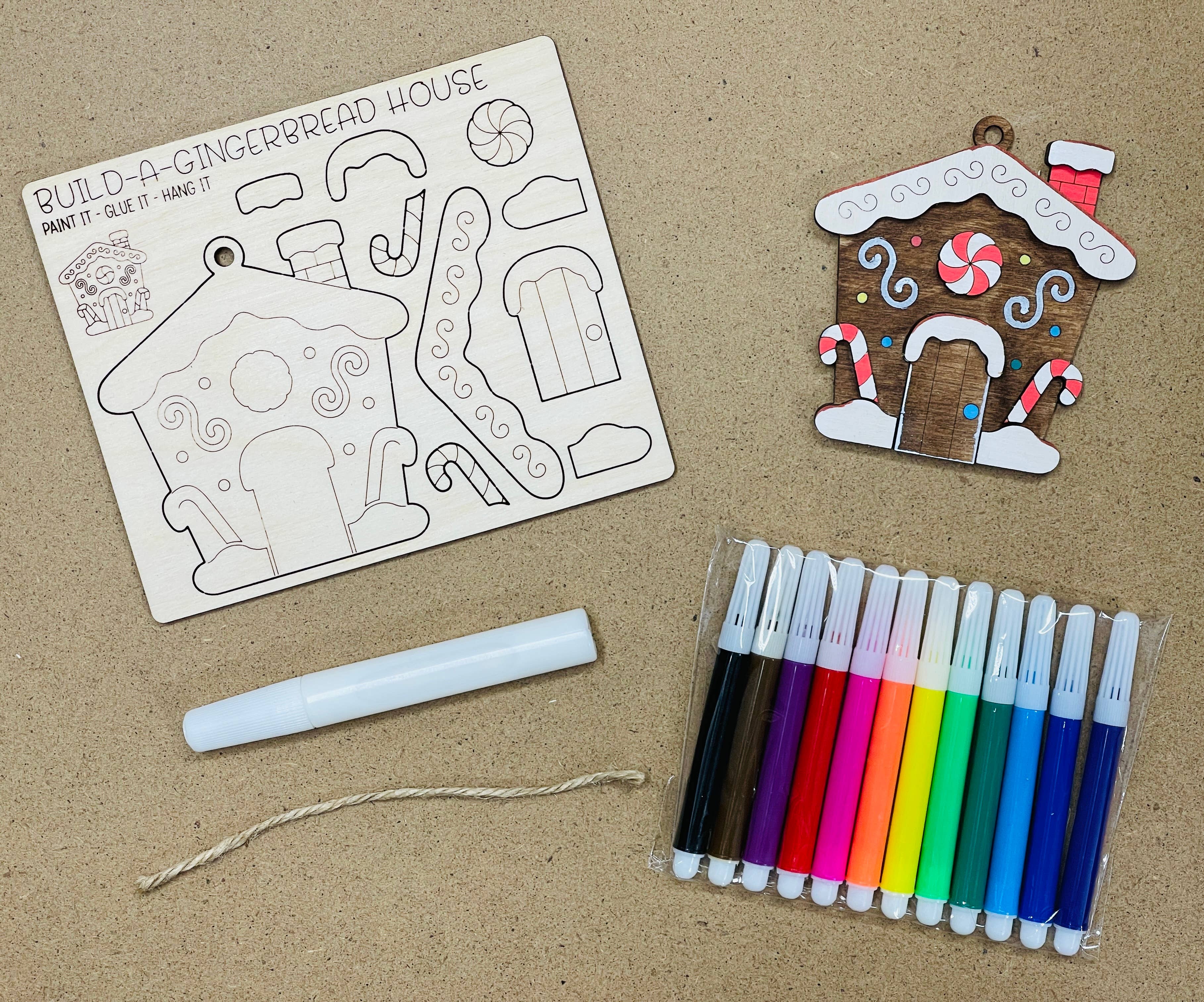 Pheasant & Needham Home Decor & Crafts - Wholesale DIY Craft Kit - Build a Gingerbread House Ornament CHRISTMAS DIY CRAFT KIT5