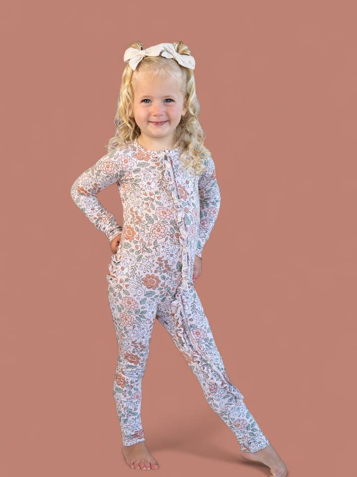 Dream Big Little Co. - Wholesale Jumpsuit - Baby - AUTUMN BLOSSOM DREAM RUFFLE ROMPER20