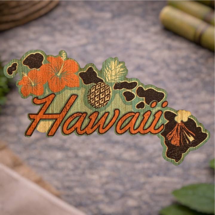 Blue Hawaiian Islands pour la vente par Bamboo Wood Stickers