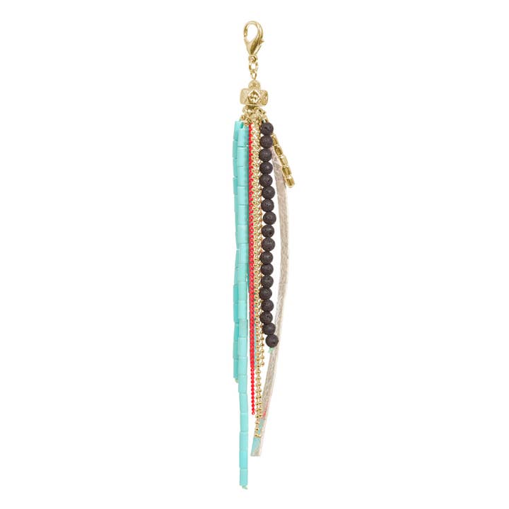 Turq & Silver Tassel for wholesale by Towne & Reese