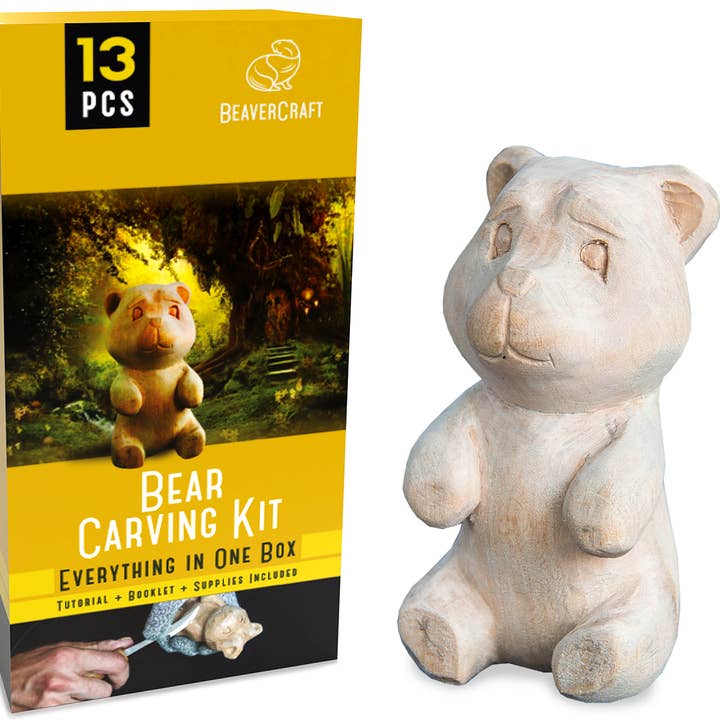 BeaverCraft - Wholesale DIY Craft Kit - DIY05 - Bear Carving DIY Craft Kit