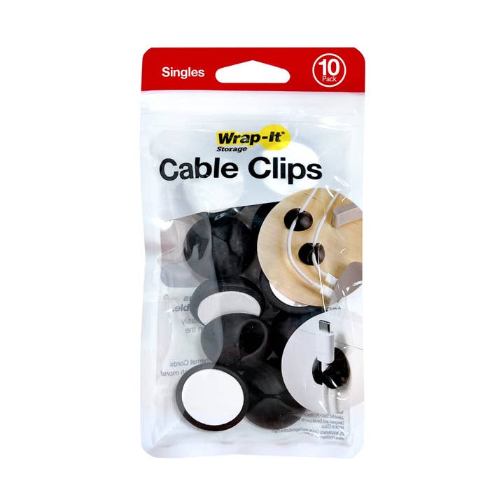 Cable Clips - Singles 10-Pack for wholesale by Wrap-It Storage