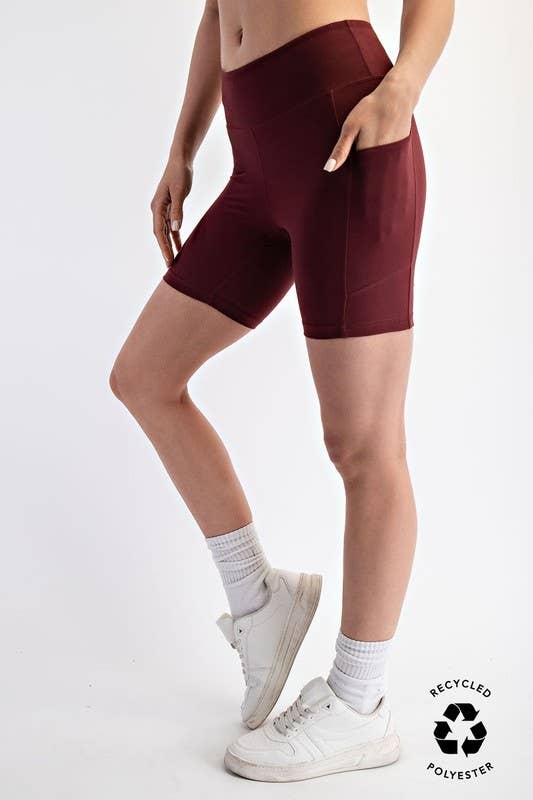 Sunday Morning - Wholesale Athletic Shorts - Women's - P406237-Butter Soft 6 Inch Biker Short with Pockets28