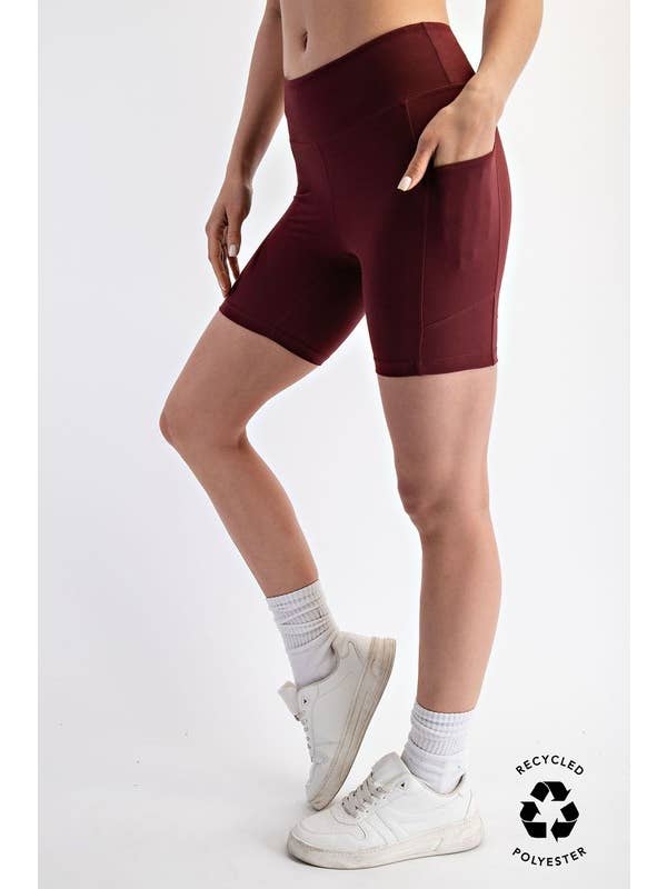 Sunday Morning - Wholesale Athletic Shorts - Women's - P406237-Butter Soft 6 Inch Biker Short with Pockets28