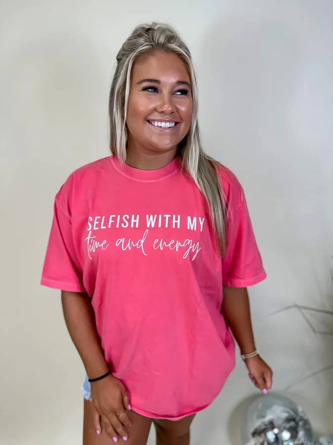 Camiseta estampada Selfish With My Time & Energy Puff para venta al por mayor de birdie