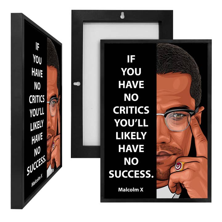 Malcolm X valg, Indrammet PVC Posterboard (SAG) for engroshandel hos ART BLVD