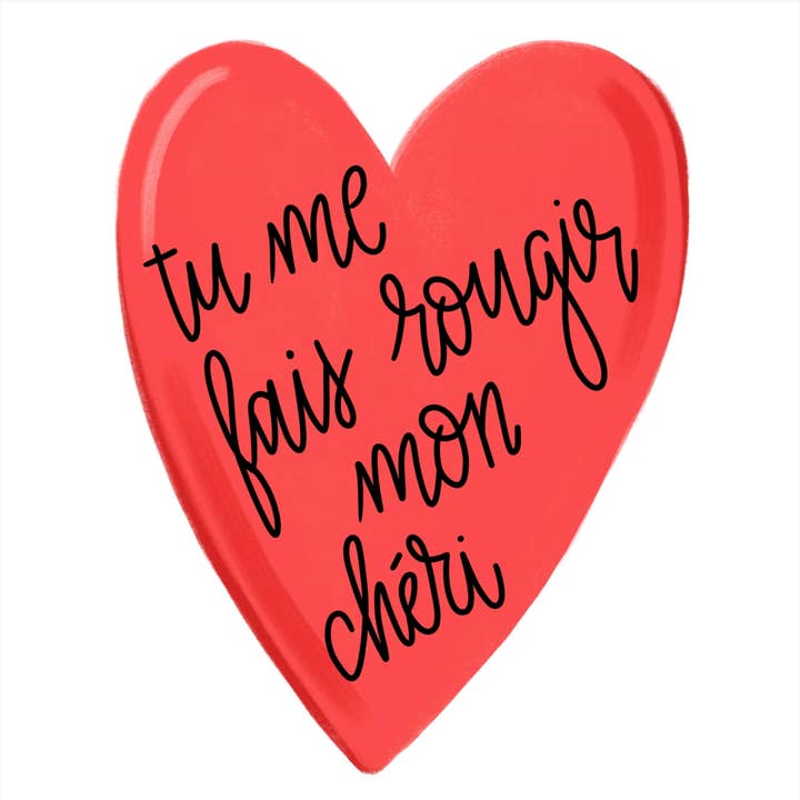 Paige & Willow - Vendita all'ingrosso Biglietti per San Valentino - Biglietto illustrato per San Valentino, Mon Cheri1