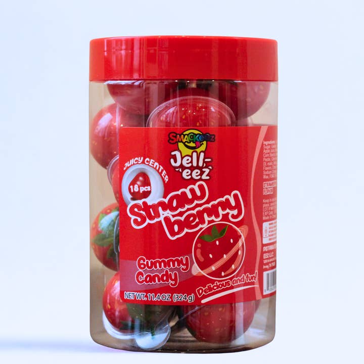 BONBONS GOMMÉS À LA FRAISE JELL-EEZ CENTRE JUTEUX - 18 PIÈCES pour la vente par Candy Zone Inc