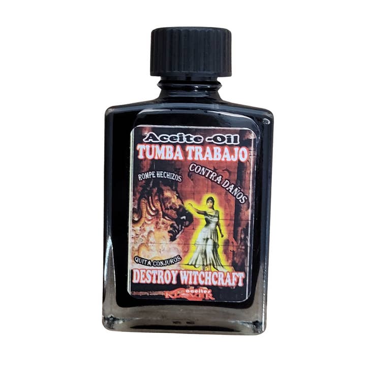 Olio per incantesimi Destroy Witch Craft - 1 fl oz. per la vendita all'ingrosso da parte di Botanica Luz Del Dia Inc