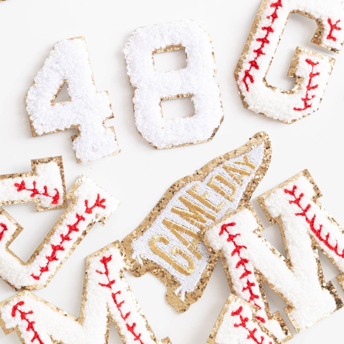 Viv&Lou - Wholesale Patch - White Varsity Number Patch2