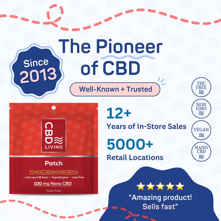 CBD Living - Wholesale CBD Other - Topical - CBD Topical Relief Patch 100 mg1