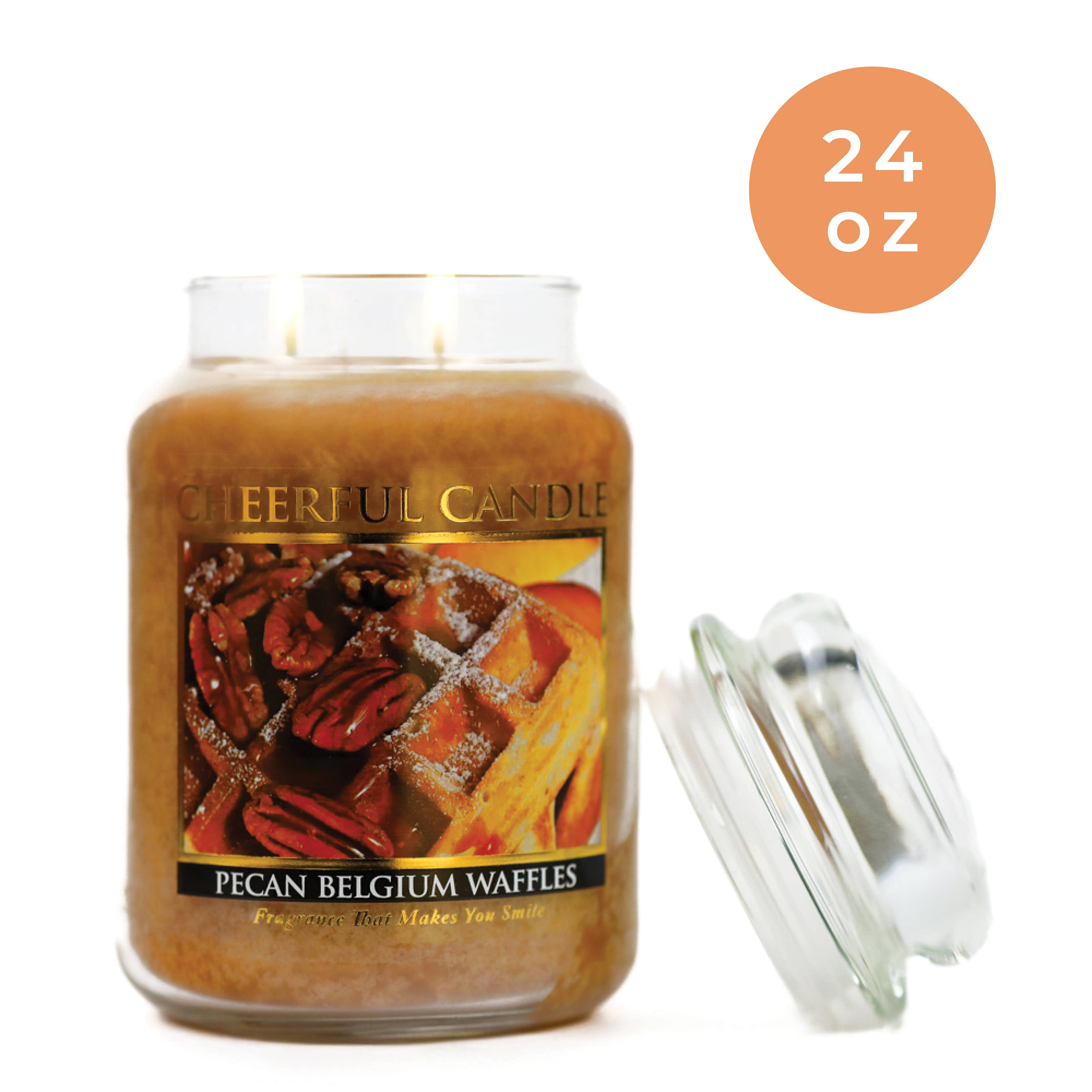 A Cheerful Giver - Wholesale Jar/Filled Candle - Cheerful Candle (24oz.) – Pecan Belgium Waffles1