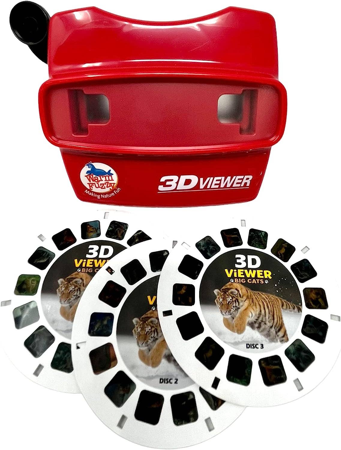 Warm Fuzzy Toys - Wholesale Classic Toy - Kids - WARM FUZZY Toys Big Cats 3D Viewer with 3 Photo Discs1