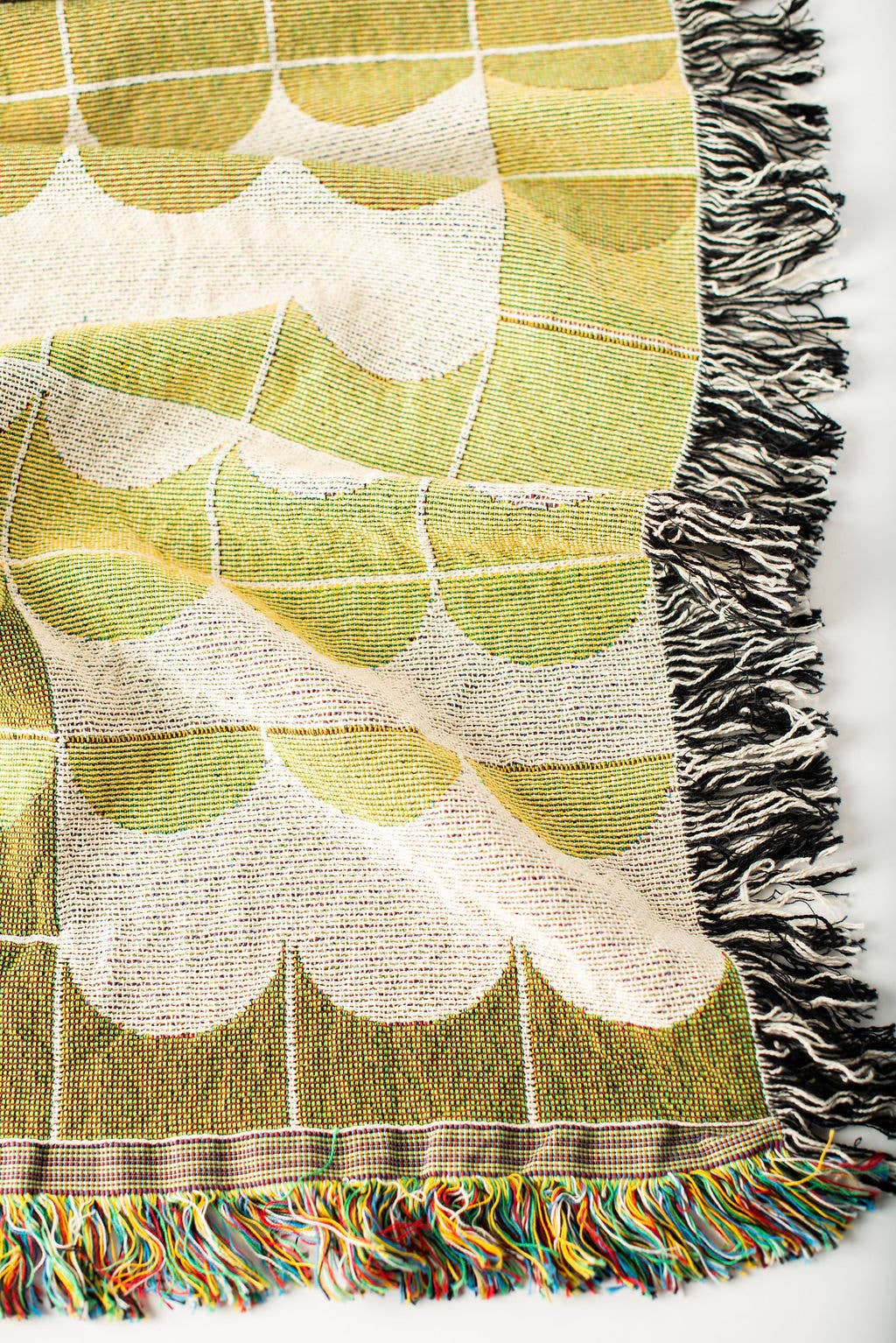 Quinn Blanket – Meadow - Artist Collab – Fringe – USAmade for wholesale on Faire