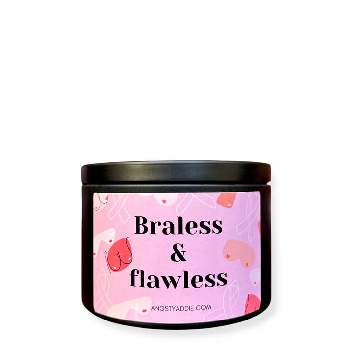 Angsty Addie - Wholesale Jar/Filled Candle - Mastectomy gift, cancer recovery gift, breast cancer gifts