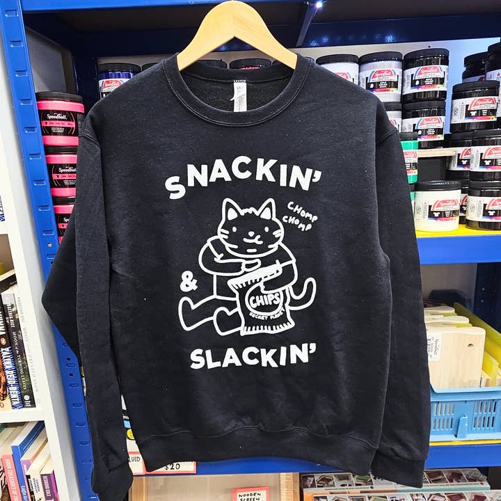 Dark Mode Snackin' Crew Neck for wholesale by Secret Planet