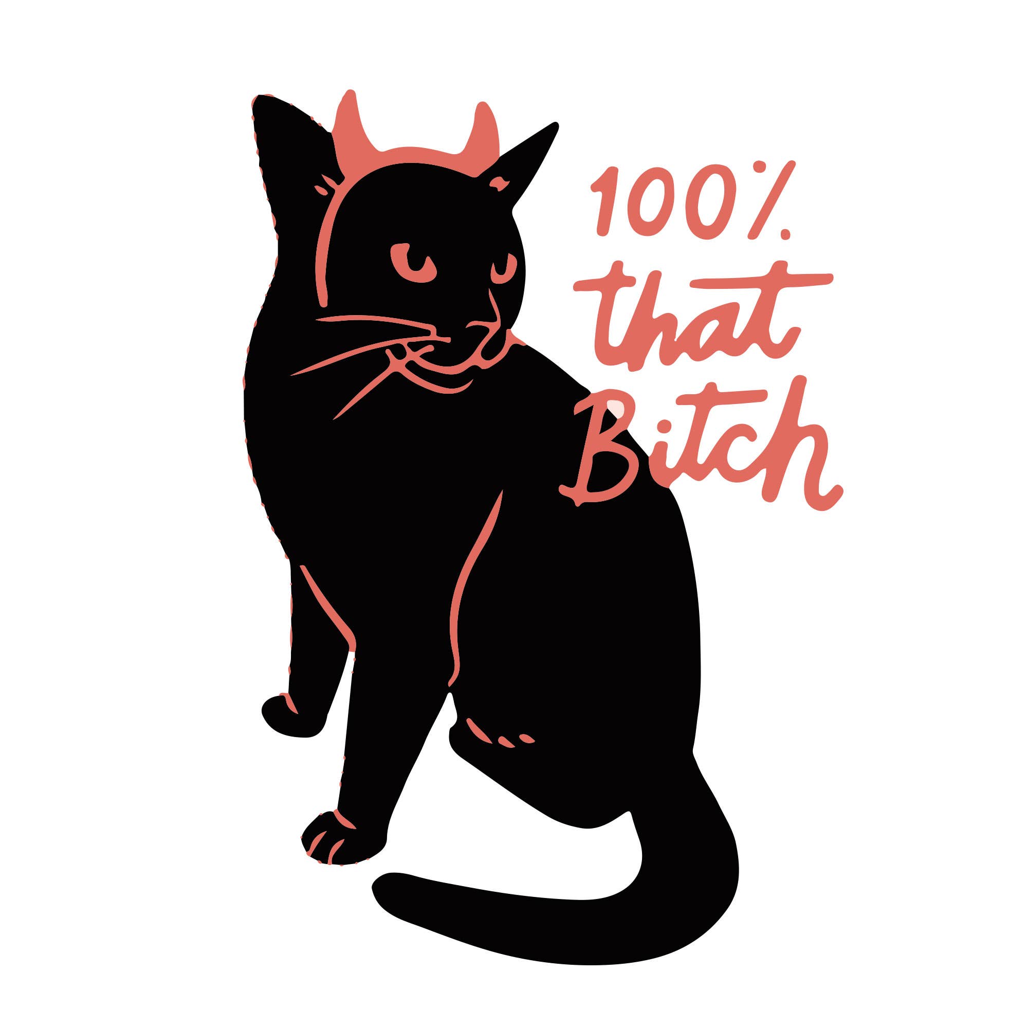 #MAISENZA – T-shirt estampada - Mulher por atacado – Camiseta Feminina Estampada - 100% That Bitch1