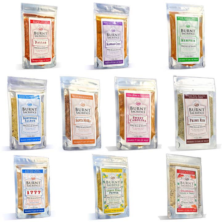 Variety - 9 of each (All 10) - 3.5 Oz Jumbo Singles for wholesale by Burnt Sacrifice