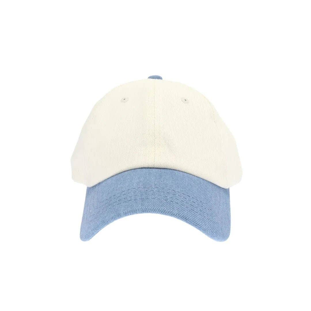 MiMi Wholesale - Vente Casquette de baseball – femme - BAB8099 Casquette en denim bicolore en sergé de coton4