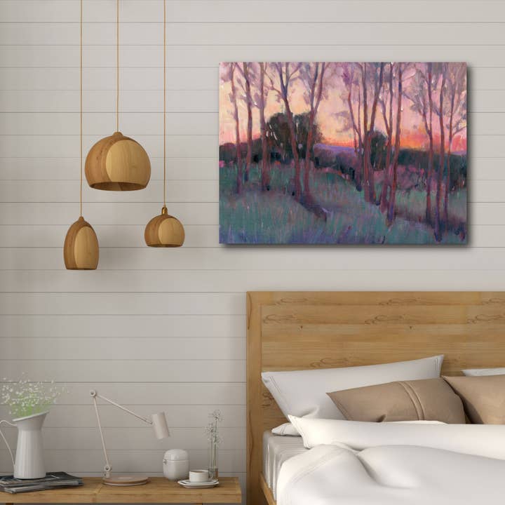 The Pink sky II Gallery-Wrapped Canvas Wall Art for wholesale by Courtside Market