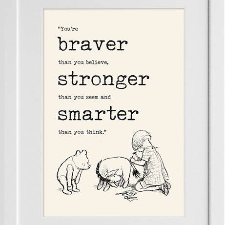 #34 Tu es plus courageux pour la vente par Close to the Bone Greeting Cards and Gifts