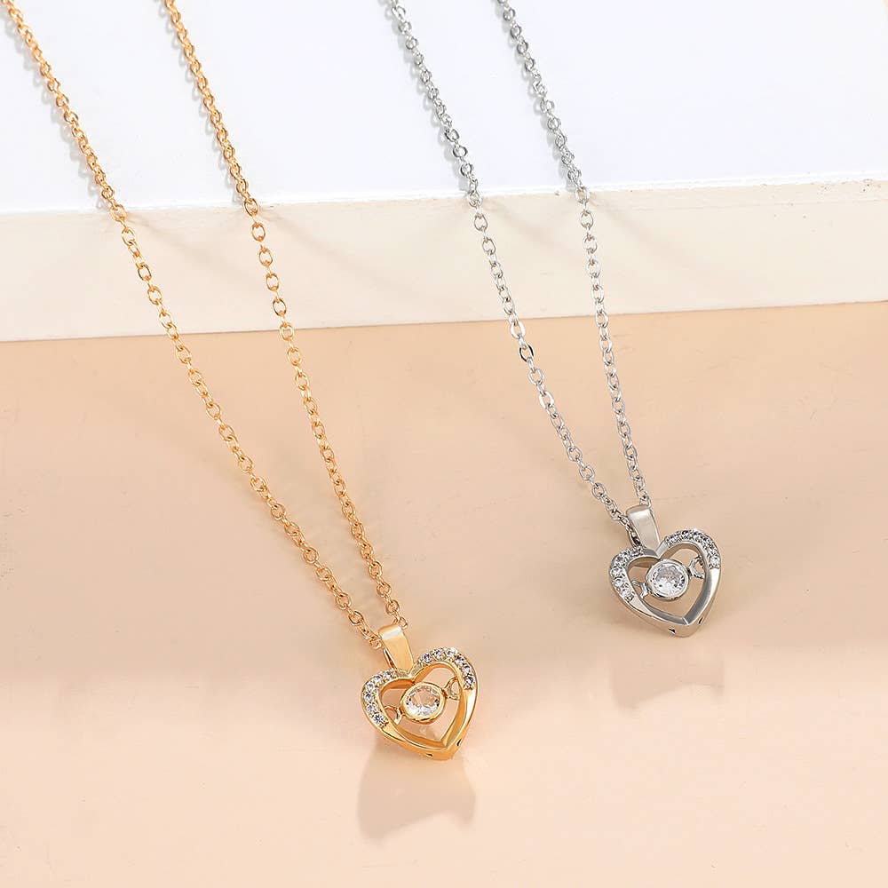 Gemscape UK - Vente Colliers à pendentif - Collier en forme de cœur en or et argent : des bijoux pour tous5